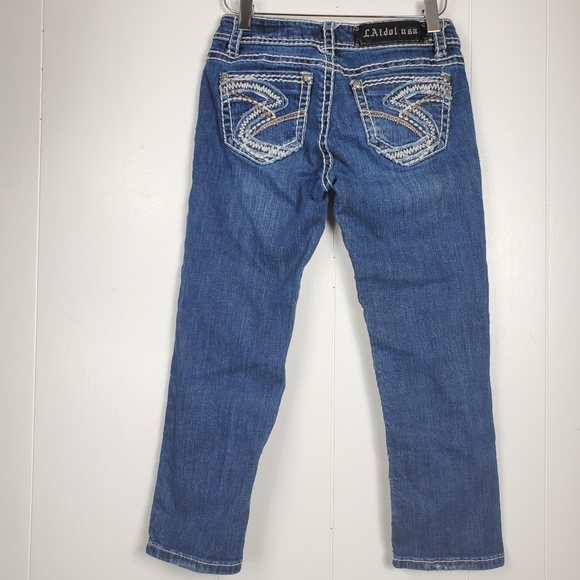 L.A . Idol embroidered capris size 0 - Picture 4 of 14